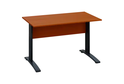 EPK 27 - 12 stůl kancelářský, kovová podnož černá, deska 25 mm, široký 1200 mm, třešeň šumavská